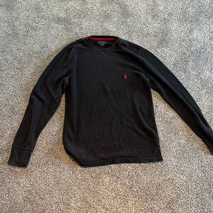 Black and red polo sweater